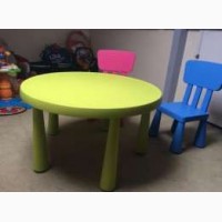 Детский круглый стол светло-зеленый ИКЕА МАММУТ