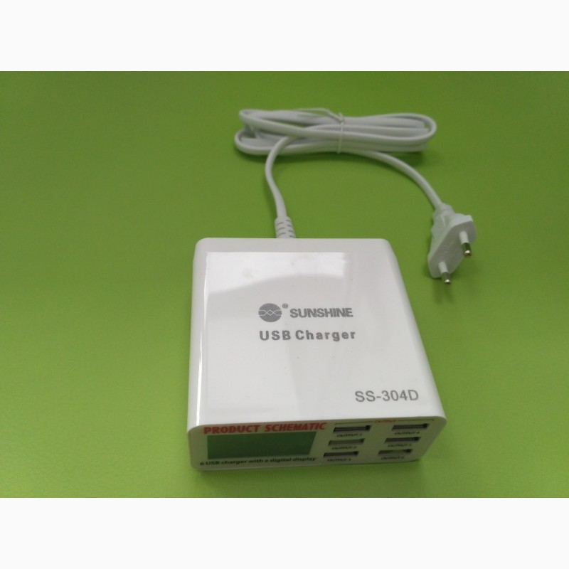 Фото 4. USB Adapter Sunshine SS-304D 6USB + LCD (Fast charge) USB Adapter Sunshine SS-306 (12USB)