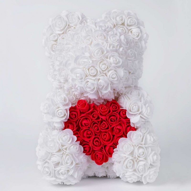 Фото 4. Мишки из роз в коробке, 40 см+сердечко в подарок