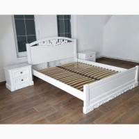Біле двоспальне ліжко Артеміда
