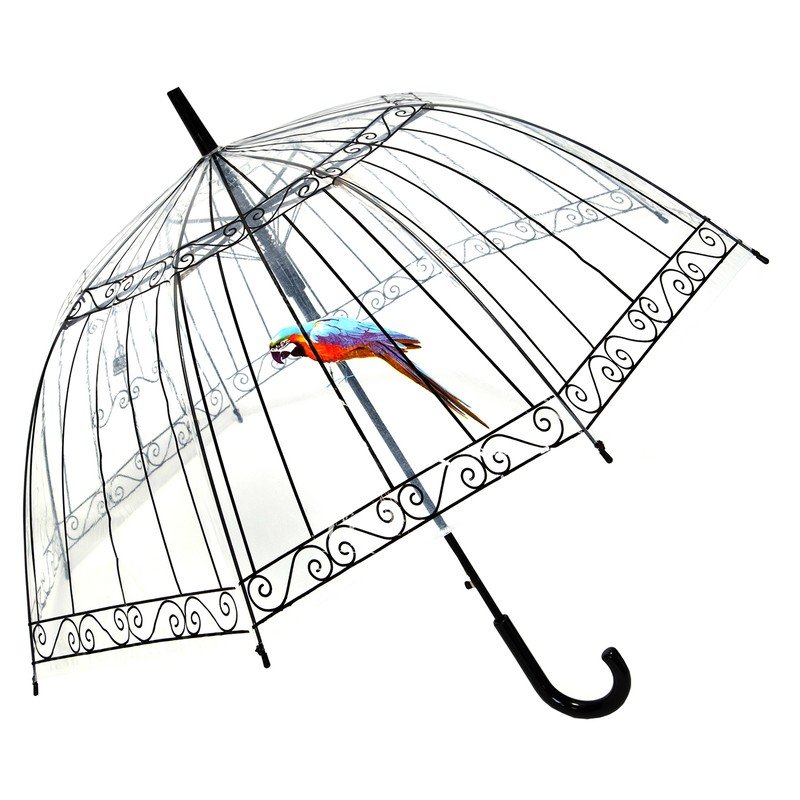 Зонт прозрачный, купольный (зонт-трость)