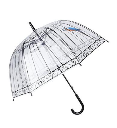 Фото 2. Зонт прозрачный, купольный (зонт-трость)