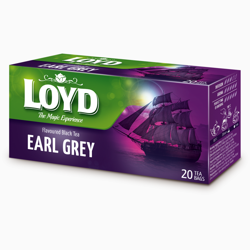 Чай черный Loyd Earl Grey с Бергамотом пакетированный 20 шт
