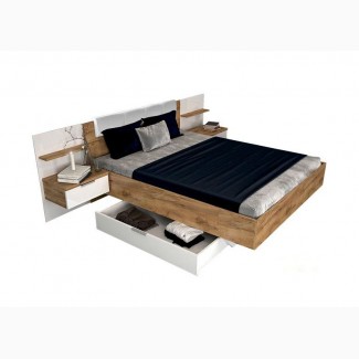 Модульная кровать Асти с 2-мя тумбами и ящиком