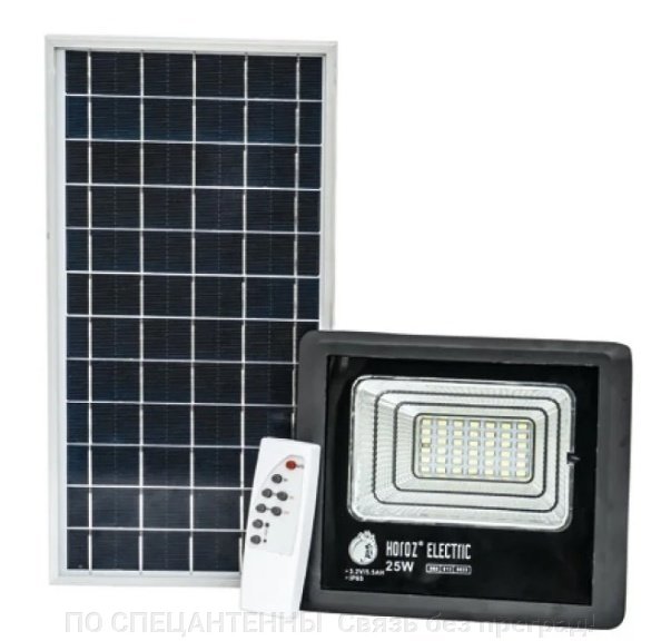 LED светильник 25W с солнечной панелью 12W, аккумулятор 5500mAh, пульт ДУ