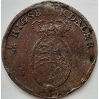 Дания 1 скиллинг 1818 год е425