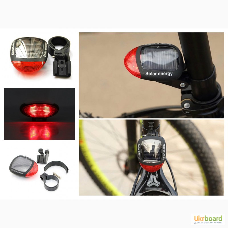 Фото 3. Мигалка (стоп) фонарь для велосипеда три вида и на солнечных батареях
