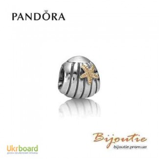 Оригинал Pandora шарм серебряно-золотой морская раковина790279
