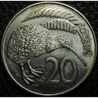 Новая Зеландия 20 центов 1980 год СОХРАН