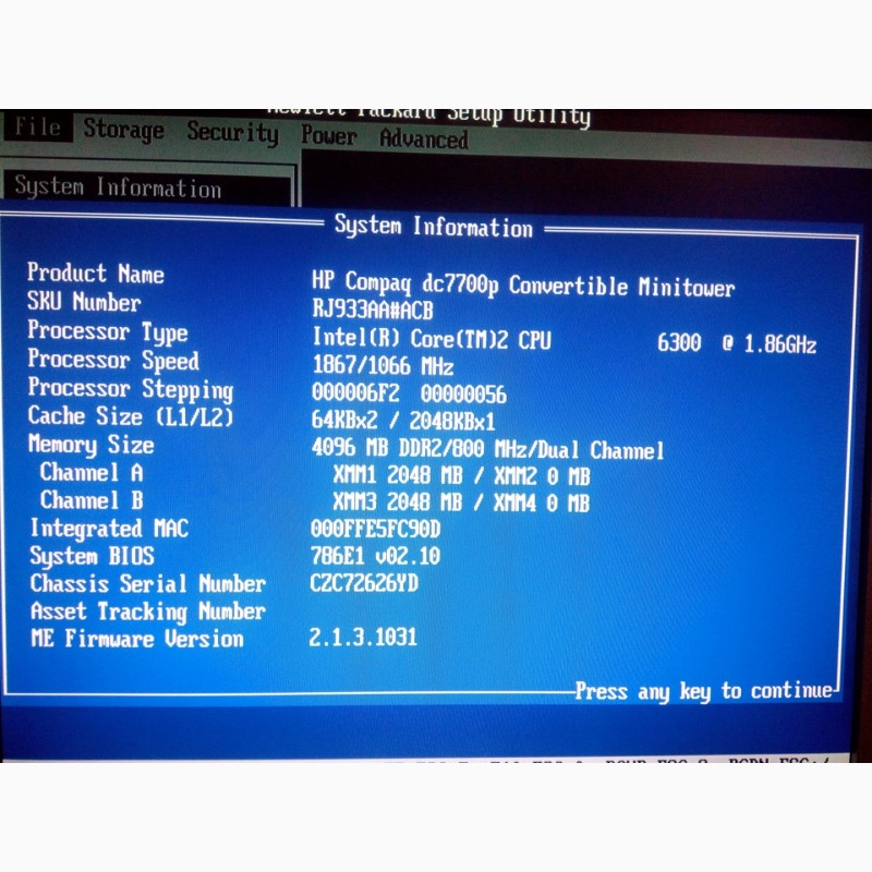 Фото 5. Системный блок Компьютер HP compaq DC7700 Intel Core 2 Duo E6300