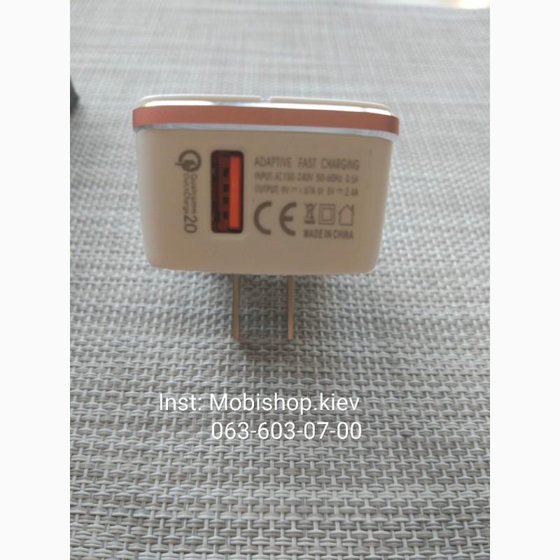 Фото 5. Зарядка LDNIO с функцией быстрой зарядки 2.4 ампера +кабель micro USB