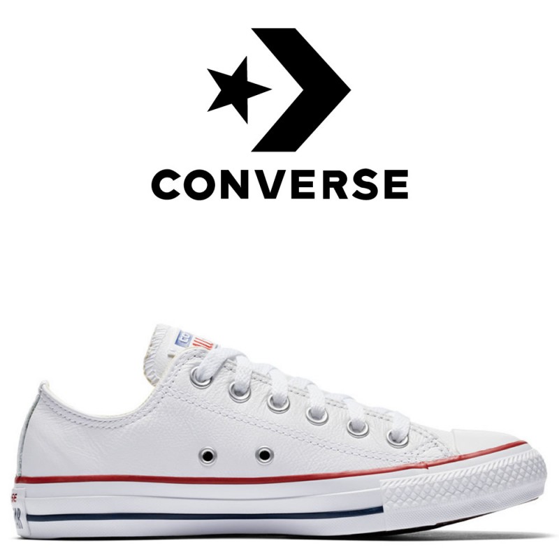 Кеды Converse All Star Белые Кожаные Конверсы 132173C