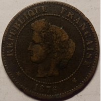 Франция 5 сантимов 1876 г