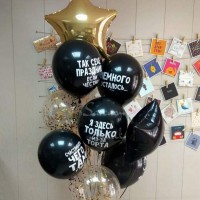 Подарок парню на день рождение заказать шарики Киев, оскорбительные шарики Киев