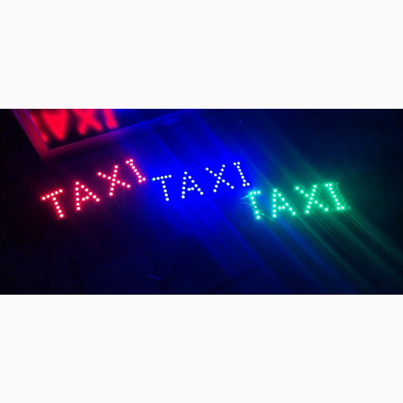 Фото 3. Вывеска такси(taxi), шашка, табличка, дисплей led 12B 12v