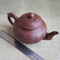 Заварочный чайник с ситом для чая, Китай, Исинская глина, винтаж. Заварник