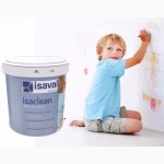 Краска моющаяся ISAVAL Изаклин (Испания) 1 л - стойкая к многократному мытью стен