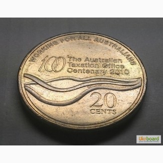 Австралия 20 центов 2010 г. Никель, дм 28, 5 мм, вес 11, 3 г