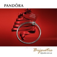 Pandora браслет жесткий сердце зимы 596404CZ