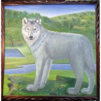 Продам картину Волк ( холст, масло 60х60 авторская работа) Харьков