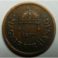 Венгрия 2 филлера 1937 год