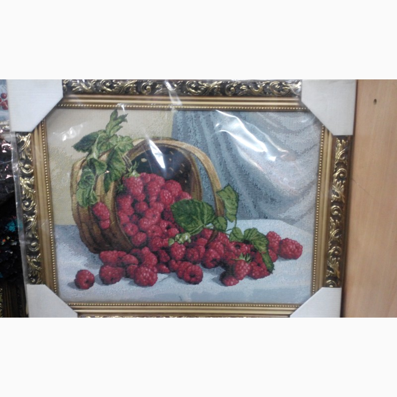 Фото 4. Картина гобелен Корзина с фруктами