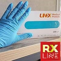 Перчатки нитриловые Голубые Unex Medical Products S