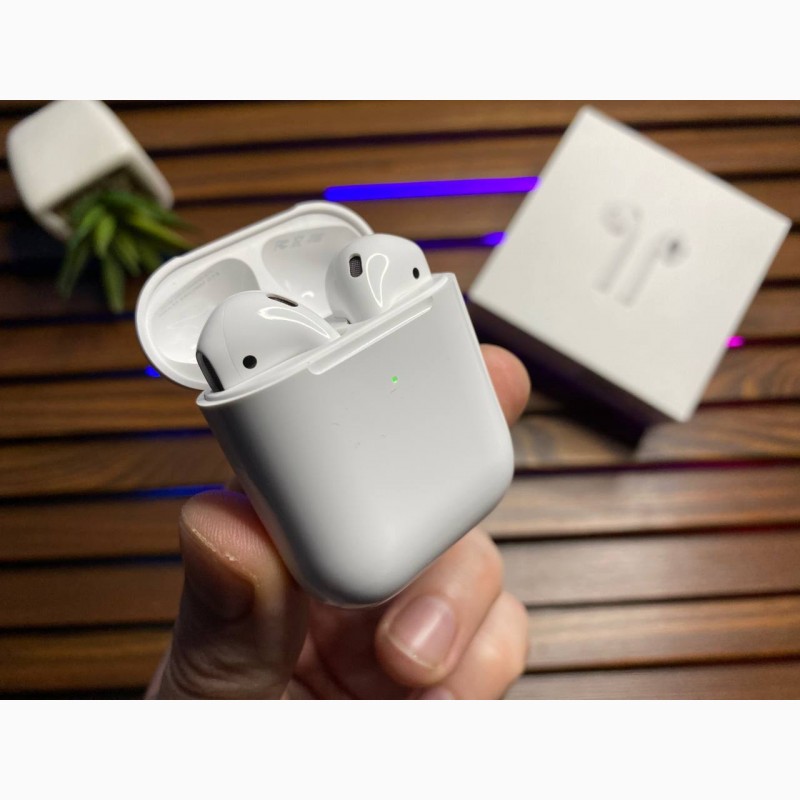 Фото 2. Безпроводні навушники apple AirPods 2 lux. Без помилки iOS 17. ЧОХОЛ У ПОДАРУНОК