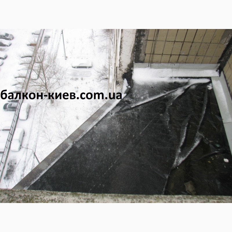 Фото 19. Крыша балкона последнего этажа. Кровля над бетонным козырьком. Монтаж, ремонт. Киев
