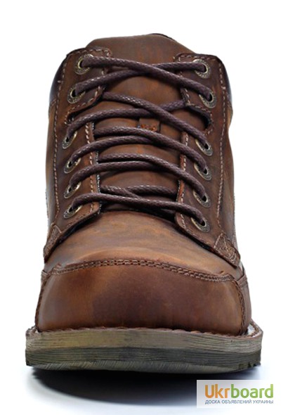 Фото 3. Кожаные ботинки Skechers коричневого цвета
