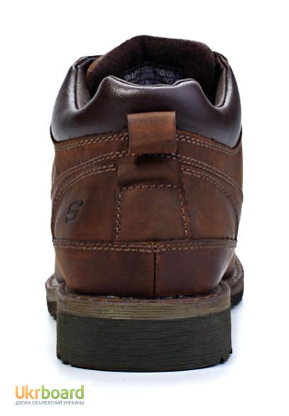 Фото 4. Кожаные ботинки Skechers коричневого цвета