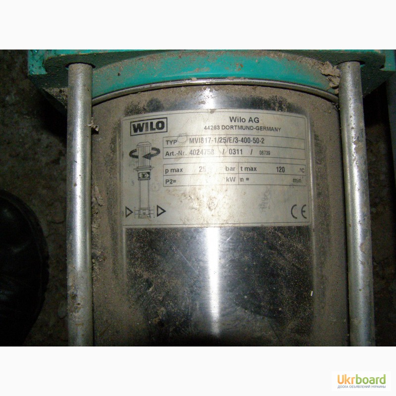 Фото 5. Продам насос высокого давления Wilo AG MVI 817