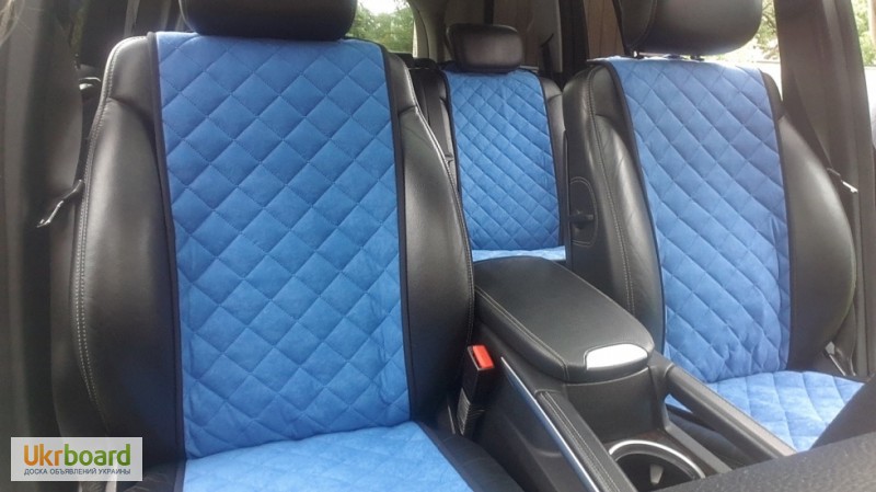 Фото 2. Чехлы на сиденья автомобиля. Полный комплект. Синий цвет