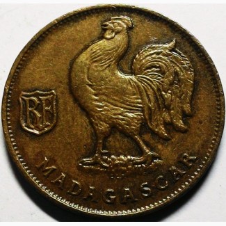 Мадагаскар 1 франк 1943 год СОСТОЯНИЕ