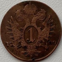 Австро Венгрия 1 Крейцер 1800 год с352