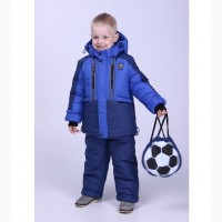 Детские зимние очень тёплые комбинезоны с рюкзаком для мальчиков 2-6 лет