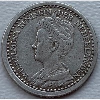Нидерланды 10 центов 1918 Cеребро! ОТЛИЧНАЯ