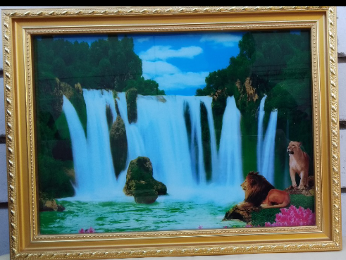 Фото 5. Картина с подсветкой Водопад музыкальная, размер 40х30см