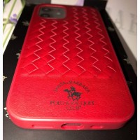 Приголомшливий Шкіряний чохол-накладка для iPhone 12 Pro айфон 12 червоний Santa Barbara