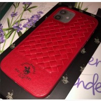 Приголомшливий Шкіряний чохол-накладка для iPhone 12 Pro айфон 12 червоний Santa Barbara