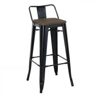 Барний стілець Толікс металевий та з дерев#039;яним буковим сидінням