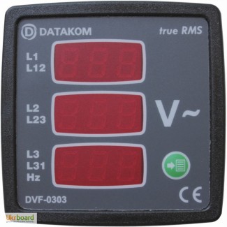 DATAKOM DVF-0303 вольтметр-частотомер 72х72 мм