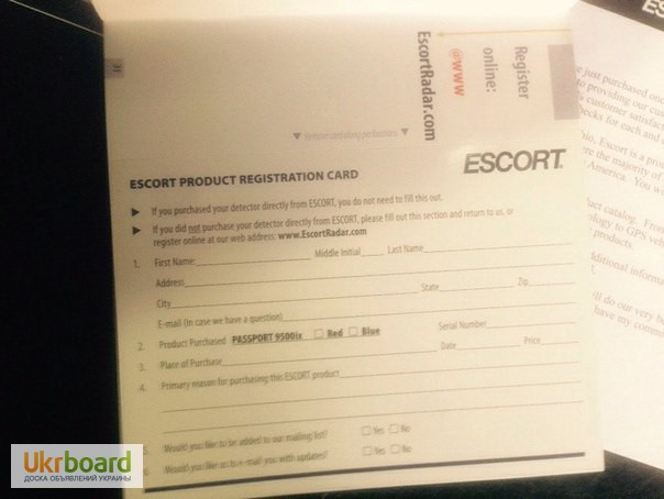 Фото 3. Escort Passport 9500ix INTL (International) с GPS