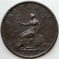 Англия 1/2 пенни 1806 год е437 СОСТОЯНИЕ