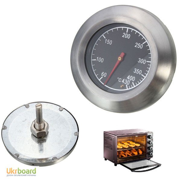 Фото 2. Биметаллический термометр 60-430 C для духовки, мангала, нагревателя