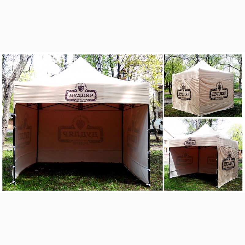 Фото 5. Раздвижные шатры для торговли и выставок, нанесение логотипа и рекламы