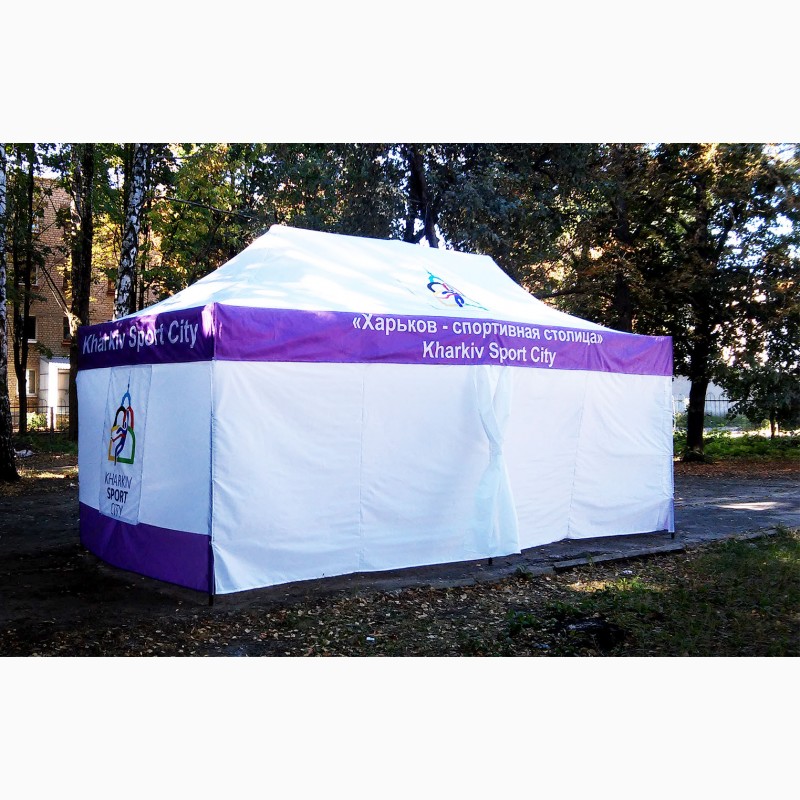Фото 9. Раздвижные шатры для торговли и выставок, нанесение логотипа и рекламы