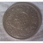 Монета Серебряная индийская рупия 1916 года