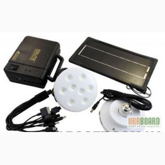 Комплект світлодіодних ламп з акумулятором і сонячною батареєю GDLITE GD - 8006