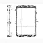 Радиатор охлаждения DAF XF105 радіатор Даф 1739550